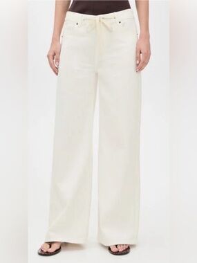 Lioness Wide-Leg Jeans in Off-White sz XS